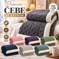 Premium Ćebe sa Krznom 200x200 cm – Mekano i Toplo Dekorativno Ćebe za Krevet i Kauč