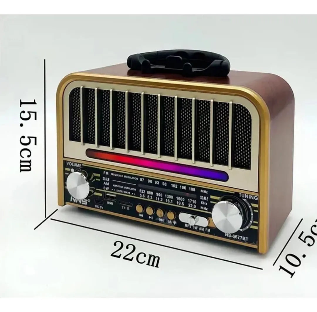 Retro Bluetooth Radio sa LED osvetljenjem