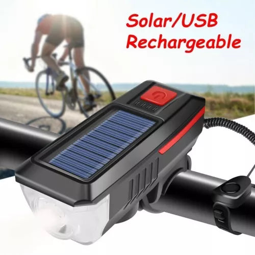 Solarna led lampa za bicikl sa sirenom