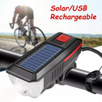 Solarna led lampa za bicikl sa sirenom