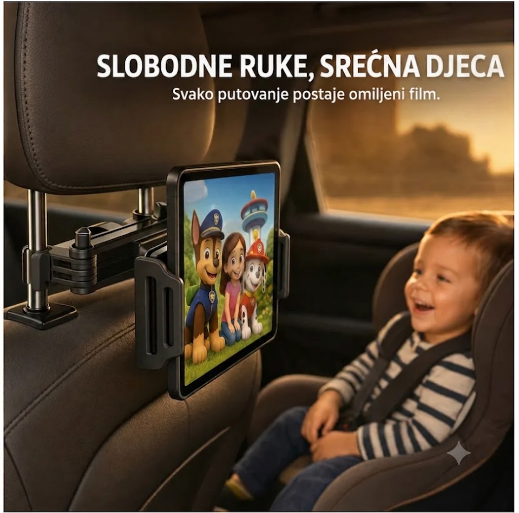 Držač za Telefon i Tablet za Zadnje Sedište Automobila – Univerzalni Auto Nosač za Mobilne Uređaje