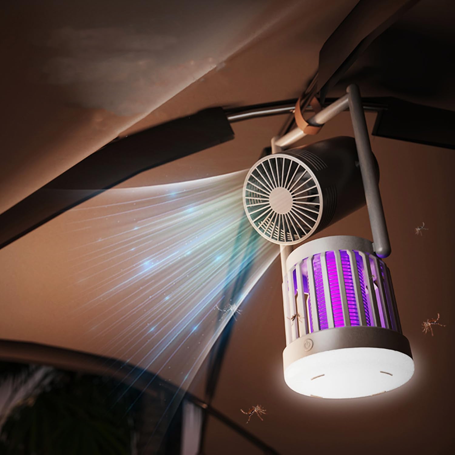 Električna Lampa protiv Komaraca sa Ventilatorom i Noćnim Svetlom