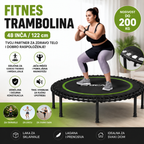 Fitnes Trambolina – Profesionalna Mini Trampolina za Vežbanje, Kardio i Mršavljenje | 48 Inča Rebounder za Kućni Trening