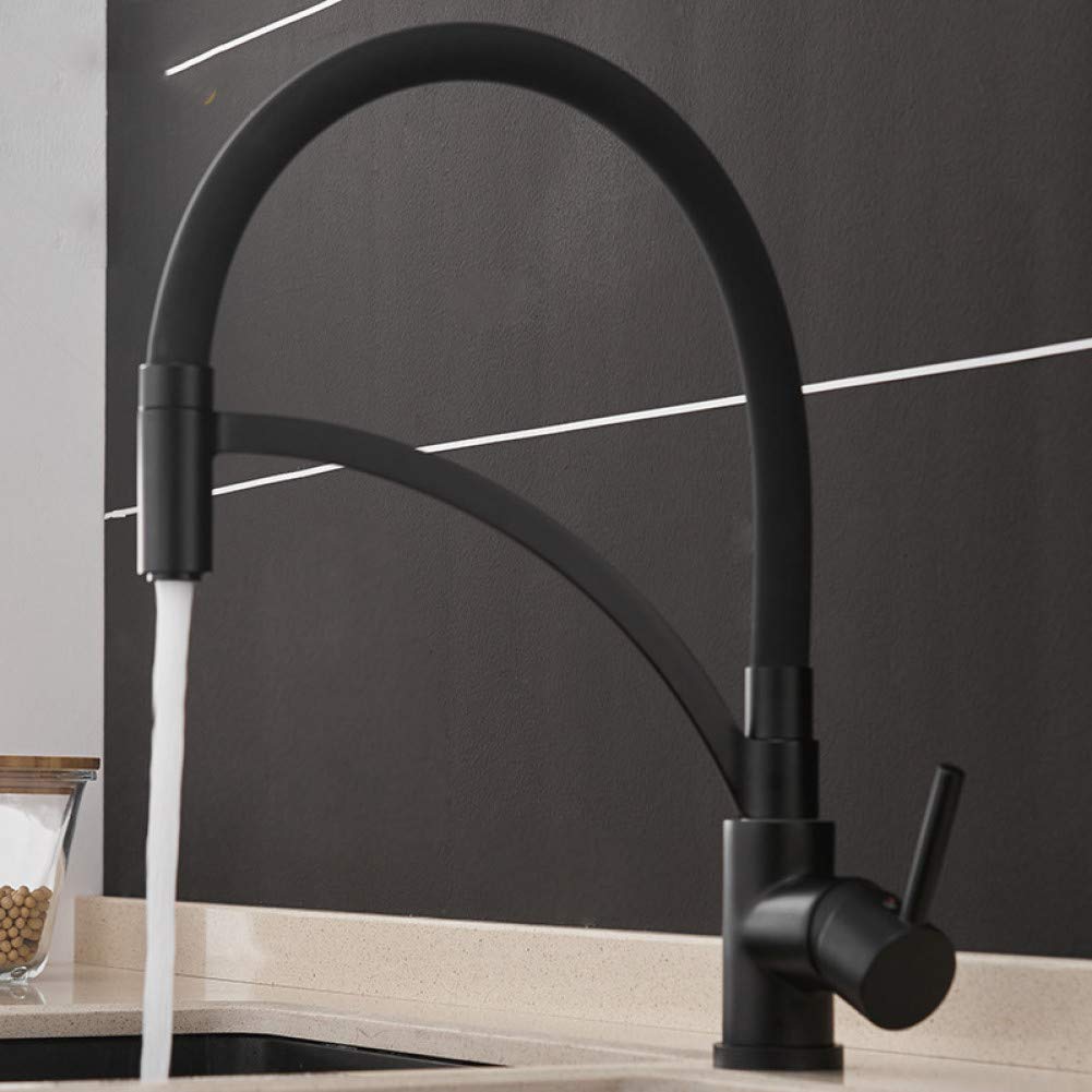 Fleksibilna crna slavina za sudoperu za restorane