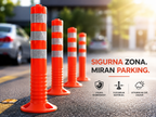 Fleksibilni Parking Stubići 65 cm – Reflektujući PVC Stubići za Obeležavanje i Zaštitu Parking Prostora
