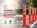 Fleksibilni Parking Stubići 65 cm – Reflektujući PVC Stubići za Obeležavanje i Zaštitu Parking Prostora