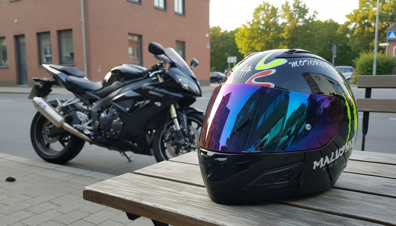 Full Face Kaciga za Motor sa Tamnim Vizirom