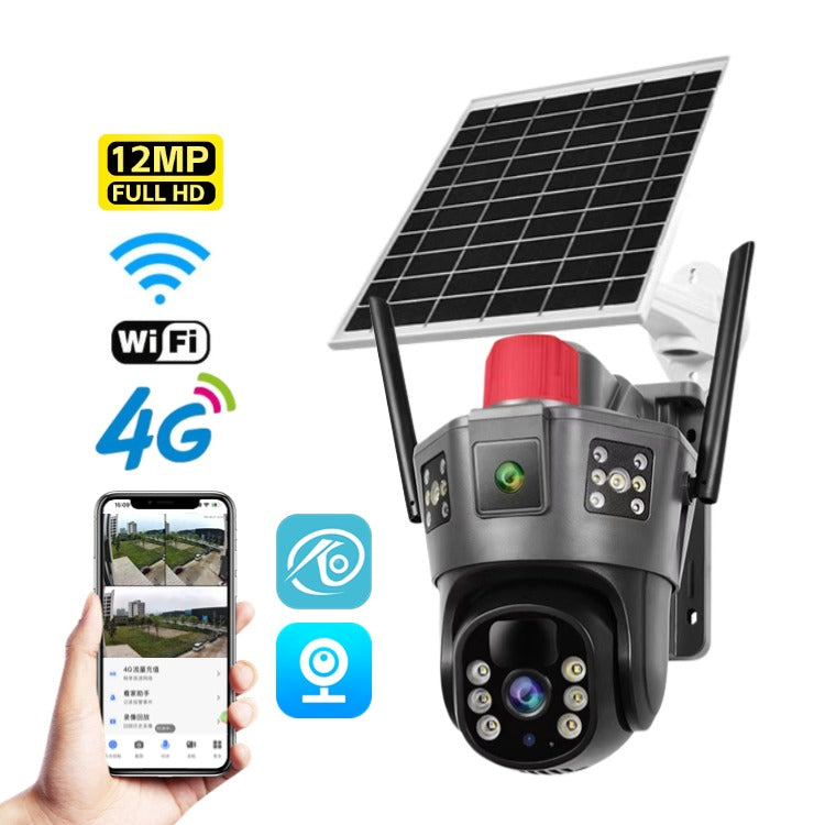 Solarna Ip PTZ kamera ELITA 25MP 3 sociva i 3 kamere 4G