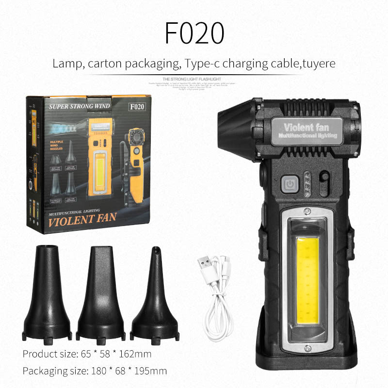 F020 Turbo Fen 10u1 „Violent Fan“ – Multifunkcionalni Snažan Fen sa LED Svetlom za Brzo Sušenje