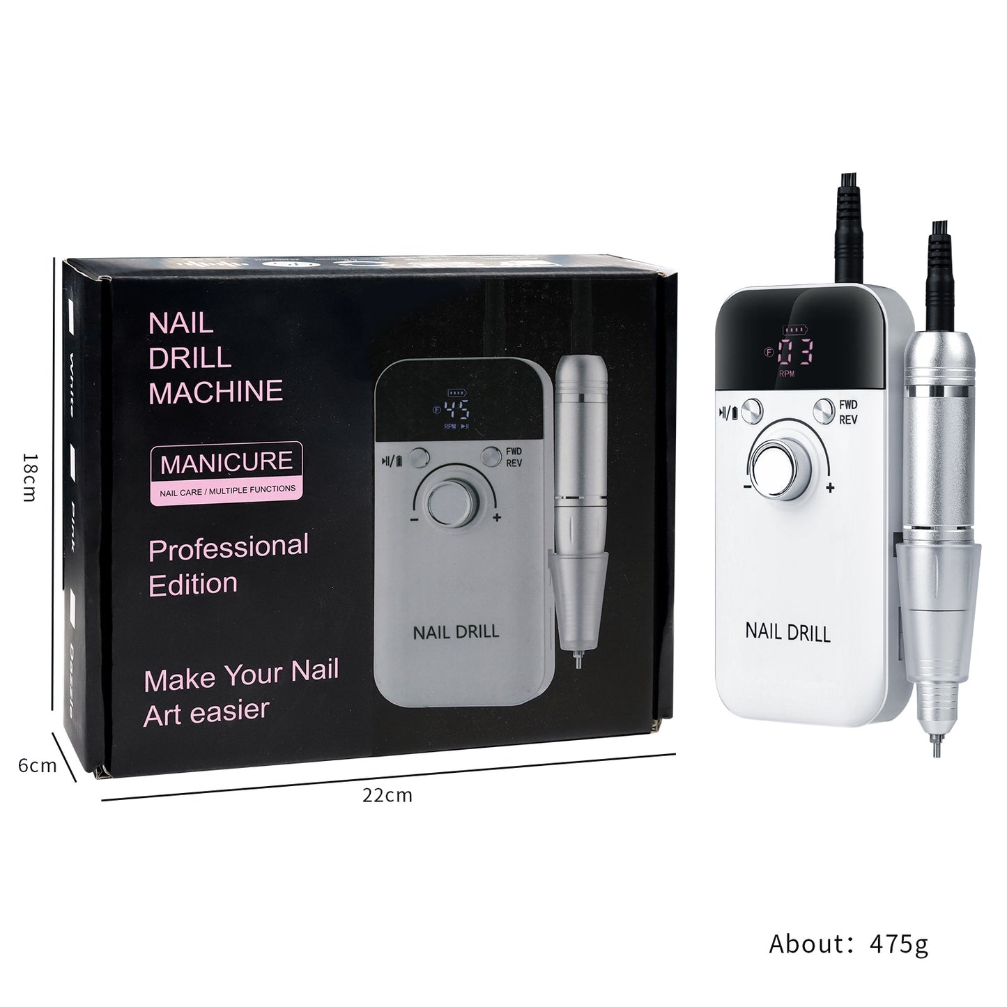 V6 Bezicna električna brusilica za nokte 45.000RPM