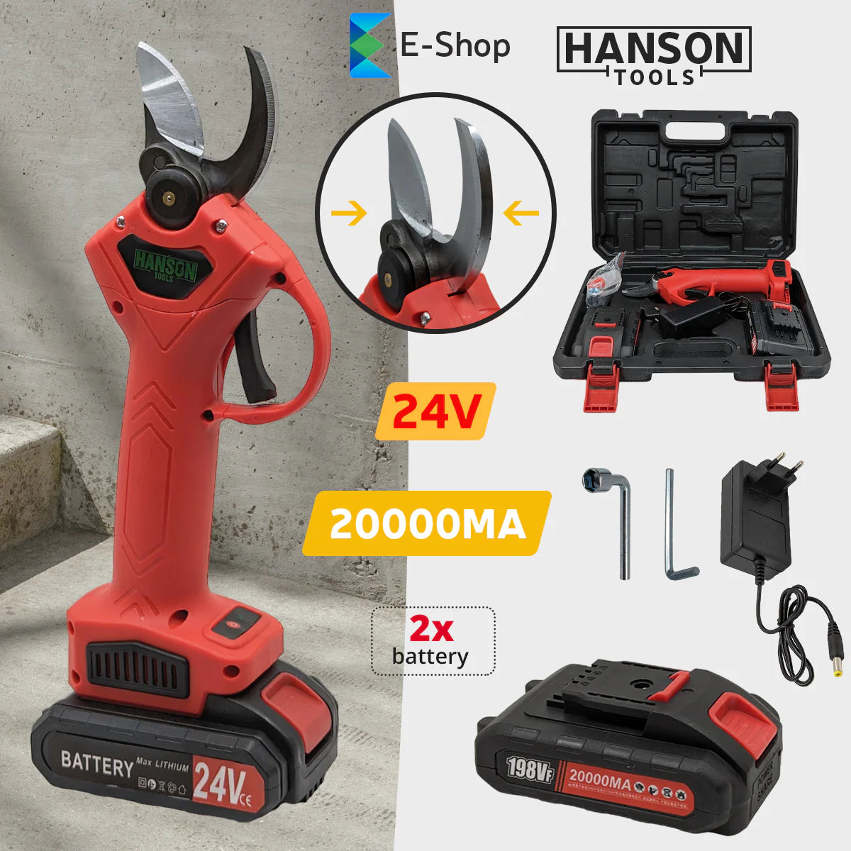 HANSON akumulatorske makaze za orezivanje voća i granja