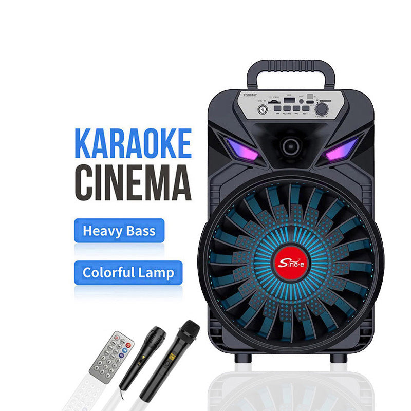Bluetooth zvucnik karaoke 8 inca sa led svetlom
