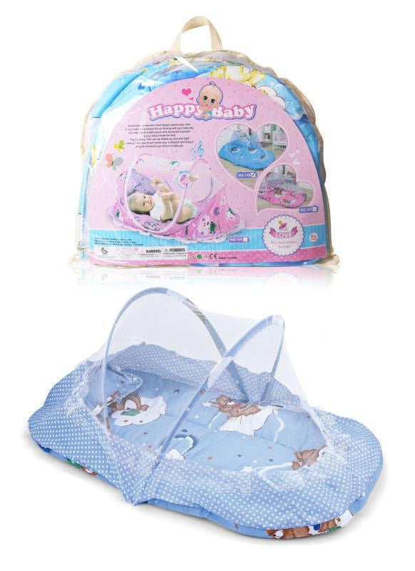 Prostirka za bebe sa mrežom protiv komaraca Plava