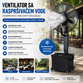 Industrijski Ventilator sa Raspršivačem Vode 41L – Profesionalno Hlađenje za Kafiće, Restorane, Bašte, Terase i Događaje