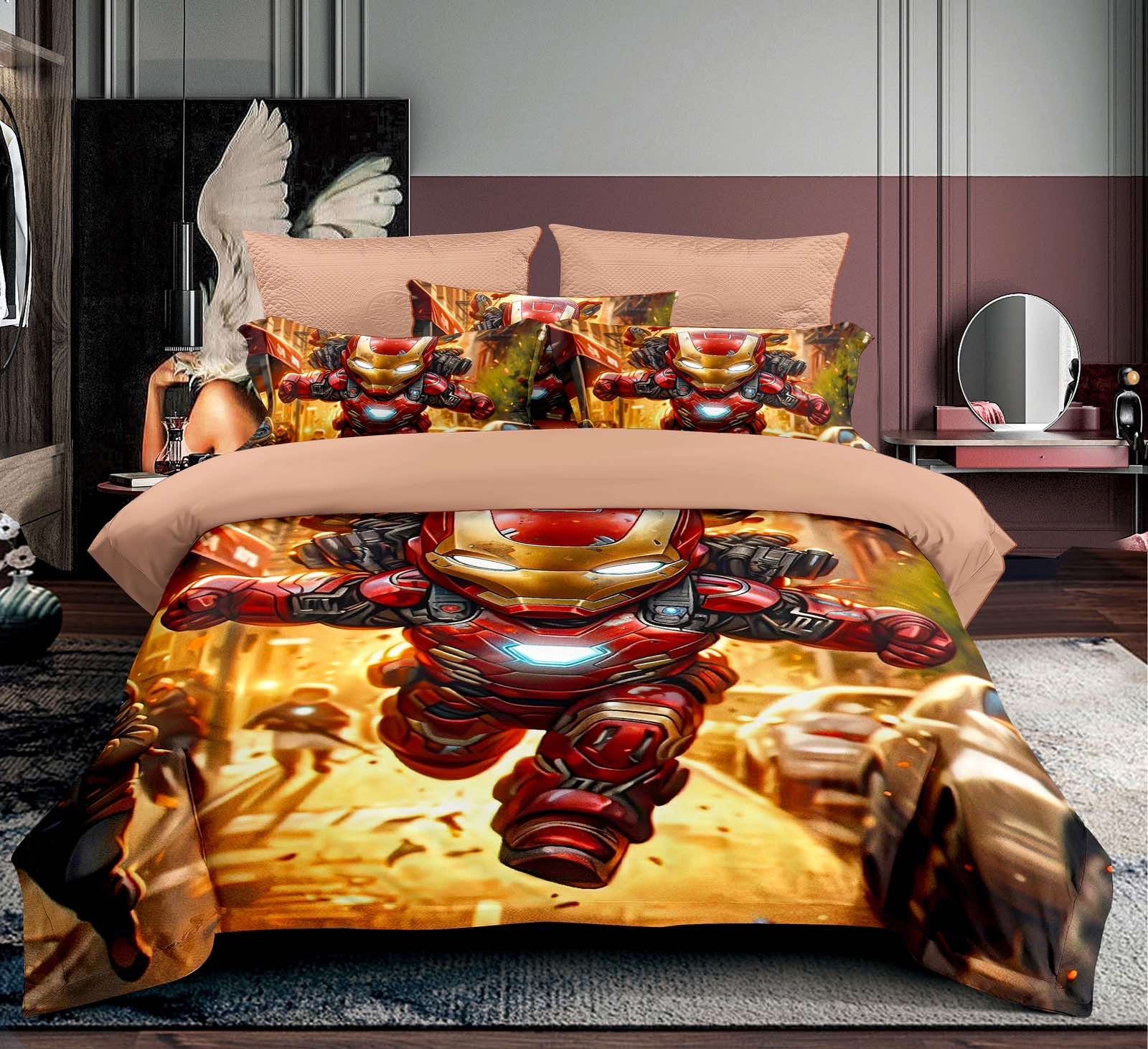 Iron Man 5D Dečija Posteljina 140x200 – Premium Marvel Set za Singl Krevet