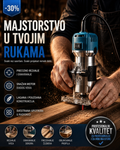 Jednoručna Glodalica 530W – Električna Ručna Glodalica za Obradu Drveta, Ivice, Žlebove i Profilisanje