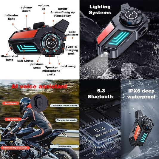 K25 Bluetooth komunikacija interkom za kacigu komunikator