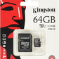 KINGSTON Memorijska kartica MicroSD 64 GB + adapter