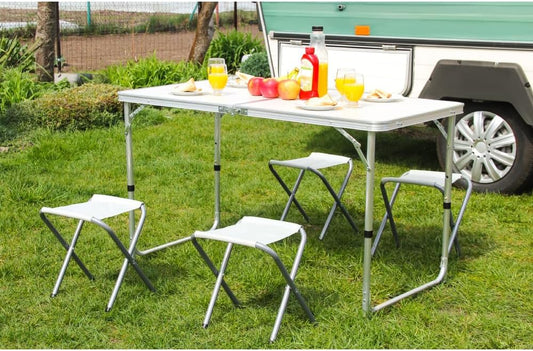 Kamperski set sklopivi sto i 4 stolice