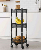 Kuhinjska kolica sa 3 police pokretna i praktična