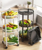 Kuhinjska kolica sa 3 police pokretna i praktična