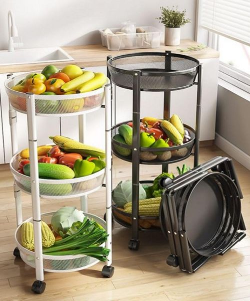 Kuhinjska kolica sa 3 police pokretna i praktična