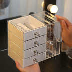 Kutija za Nakit sa 4 Fioke – Organizer za Minđuše, Ogrlice, Narukvice i Prstenje | Elegantni Jewelry Holder za Žene