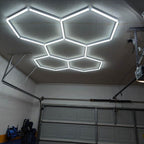 LED Hexagonalna Rasveta za Garažu 168W – Plafonska Rasveta za Auto Detailing