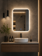 LED Ogledalo 50×70 cm sa Pozadinskim LED Osvetljenjem i Touch Kontrolom – Premium Kupatilsko Ogledalo