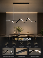 LUXWAVE Moderni LED Viseći Luster – Elegantna Talasasta Rasveta za Trpezariju i Dnevnu Sobu