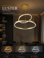 Luster Veloria Gold – Elegantni LED Viseći Luster sa Zlatnim Krugovima | Luksuzna Moderna Rasveta