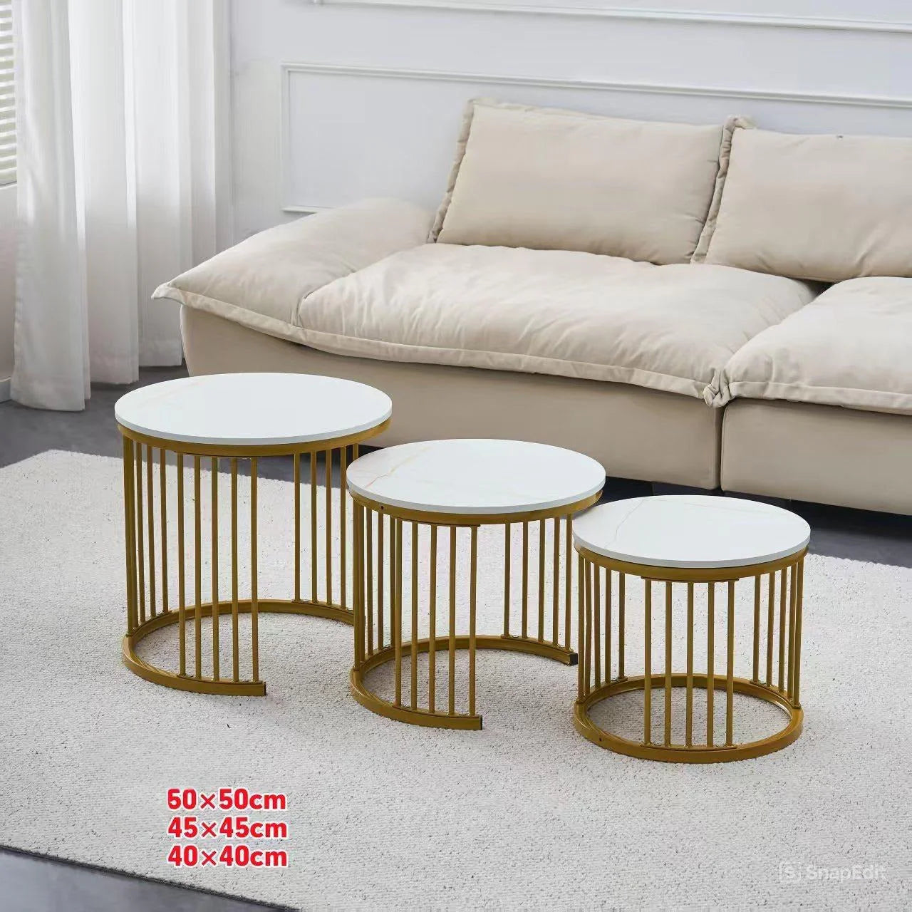 Milano Stolići za Kafu 3u1 – Mermer Look, Elegantni i Funkcionalni