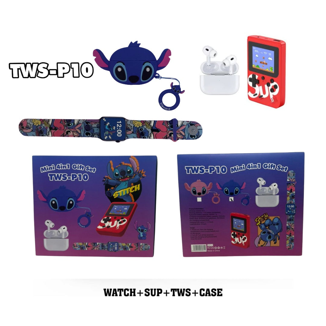 Mini 4u1 Gift Set – Smart Sat, Bežične Bluetooth 5.3 Slušalice, SUP Mini Konzola i Futrola