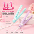 Mini Keramička Pegla za Kosu 1+1 GRATIS – Mini Pegla za Ispravljanje i Uvijanje Kose, Putna Pegl