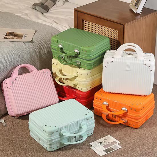 Mini Kofer ABS za Šminku (2 Komada) – Elegantna i Čvrsta Putna Torba za Kozmetiku i Putovanja