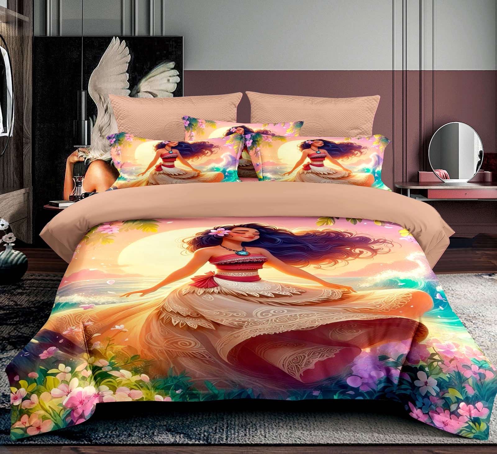 Moana 5D Dečija Posteljina 140x200 – Premium Šareni Set za Devojčice