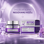 Noćna Botox Collagen Krema za Lice – Kolagen i Keratin za Hidrataciju i Glatkiji Izgled Kože | 1+1 GRATIS