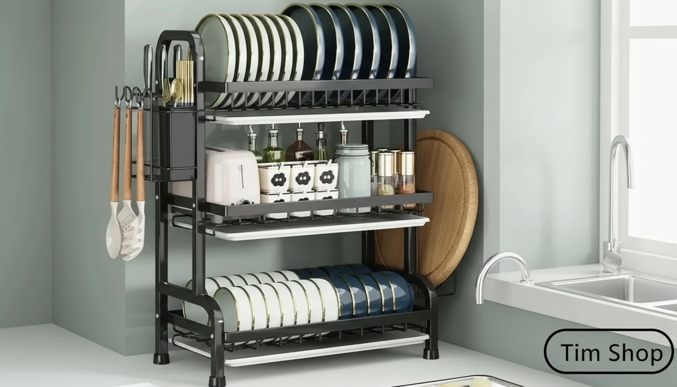 OCEĐIVAČ ZA SUDOVE NA 3 NIVOA – MAKSIMALAN PROSTOR, MINIMALAN HAOS U KUHINJI