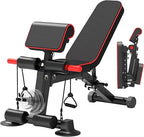 Podesiva Fitness Klupa za Kućnu Teretanu | Ravna, Kosa i Obrnuta Klupa sa Dodacima za Noge i Biceps