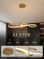 Premium Infinity LED Luster Zlatni – Moderan Dizajn koji Transformiše Svaki Prostor