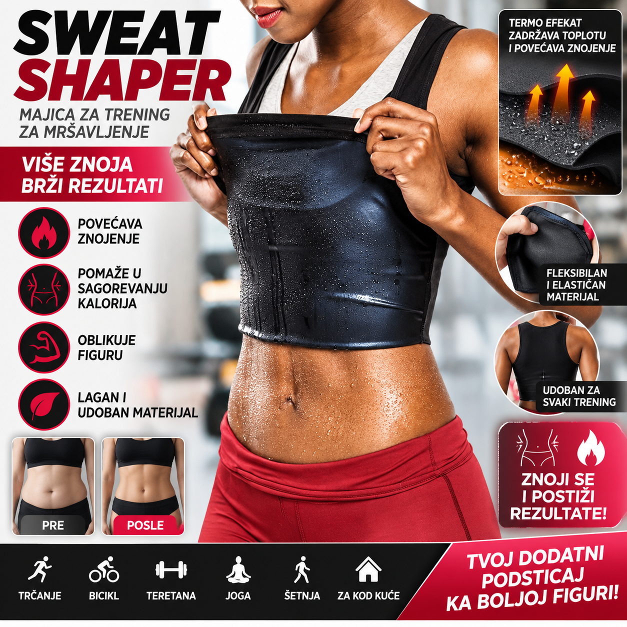 Prsluk Za Mršavljenje Sweat Shaper