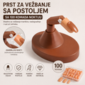 Prst za Vežbanje Noktiju sa Postoljem + 100 Veštačkih Noktiju – Profesionalni Trening za Manikir, Gel i Nail Art