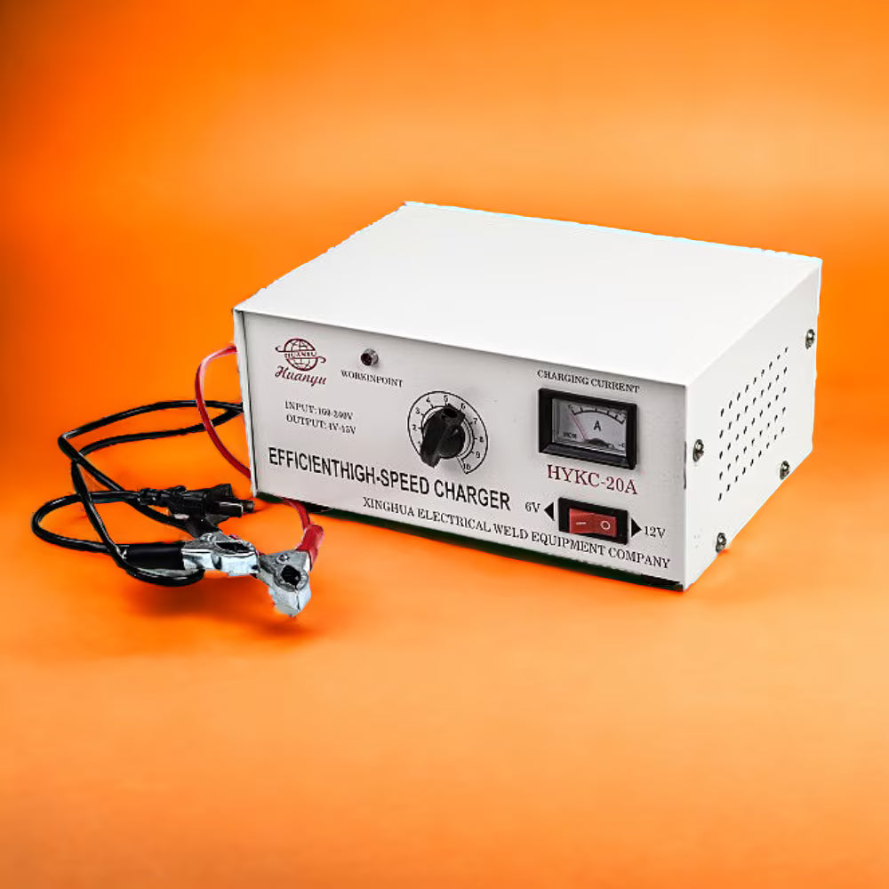 Punjač za Akumulator 6V/12V 20A – Univerzalni Auto Punjač sa Ampermetrom