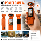 Q8 Džepna Kamera 4K – Ultra HD Mini Kamera sa Auto Fokusom za Profesionalno Snimanje u Pokretu