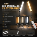 RL-150 LED Stick Panel za Osvetljenje sa Daljinskim Upravljačem | Profesionalna Foto i Video Rasveta