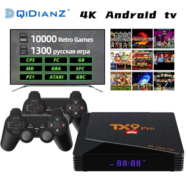 Android Tv Box TX9 pro 6K + Retro konzola za igranje