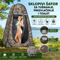 Sklopivi Šator za Tuširanje, Presvlačenje i Toalet – Prenosiva Privatna Kabina za Kampovanje, Plažu i Outdoor