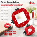 a Obaranje Ivica za Drvo sa Glodalom – Aluminijumski Šabloni za Precizno Zaobljavanje Uglova