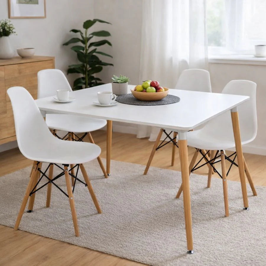 Skandinavski Sto 120x80 cm – Moderan Minimalistički Dizajn | Trpezarijski Sto za Dom i Kancelariju