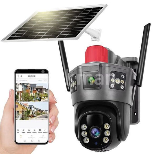 Solarna Ip PTZ kamera ELITA 25MP 3 sociva i 3 kamere 4G